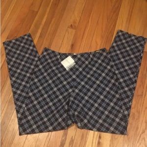 NWT St John Sport Marie plaid slim pants